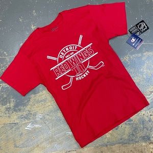 Champion Detroit Red Wings NHL Logo Shirt Vintage Retro Small Hockey